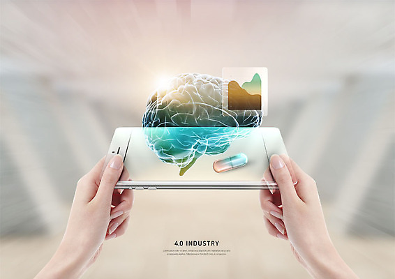 PSD 편집이미지 여자 의학 그래프 엑스레이 한명 사람 성인 신체부위 스마트폰 알약 스크린 양손 잡기 스마트 뇌 IT산업 4차산업 이미지편집 1 손 산업 컨셉 모션 정보기술 핸드폰 스마트기기 약 파일형식