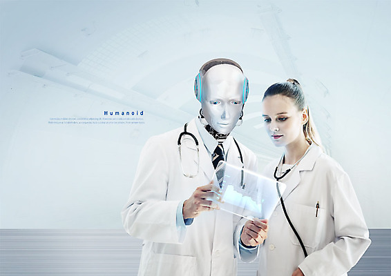 PSD 서양인 외국인 편집이미지 응시 여자 의학 청진기 한명 사람 상반신 20대 성인 태블릿 스크린 의사 의사가운 스마트 로봇 IT산업 서류판 휴머노이드 4차산업 이미지편집 1 시선 산업 컨셉 의료기기 정보기술 인종 청년 전자제품 스마트기기 사무용품 의료진 가운 파일형식