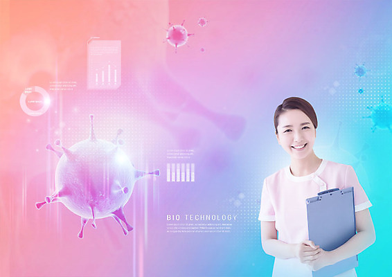 PSD 편집이미지 여자 그래프 한명 웃음 사람 상반신 성인 앞모습 30대 한국인 간호사 바이러스 DNA 생명공학 스마트 IT산업 서류판 성인여자한명만 4차산업 이미지편집 1 산업 뷰포인트 컨셉 의학 표정 정보기술 동양인 장년 사무용품 의료진 여자한명만 성인여자만 파일형식