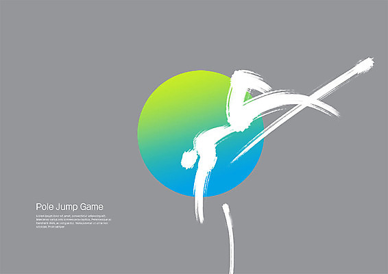 PSD 스포츠 일러스트 캘리그라피 붓터치 사람모양 사람없음 운동 원형 번짐 그라데이션 장대높이뛰기 국내일러스트 모양 도형 건강 육상스포츠 파일형식 효과