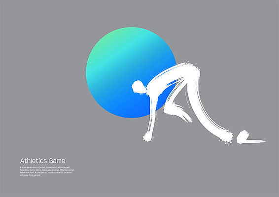 PSD 스포츠 일러스트 캘리그라피 붓터치 사람모양 사람없음 운동 원형 육상스포츠 번짐 준비자세 그라데이션 국내일러스트 모양 도형 포즈 건강 준비 파일형식 효과