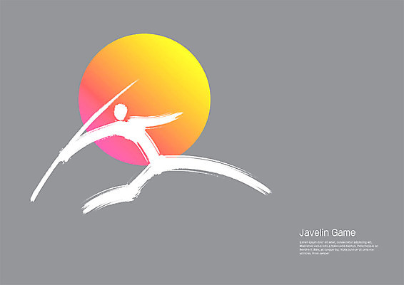 PSD 스포츠 일러스트 캘리그라피 붓터치 사람모양 사람없음 운동 원형 번짐 그라데이션 창던지기 국내일러스트 모양 도형 건강 파일형식 효과