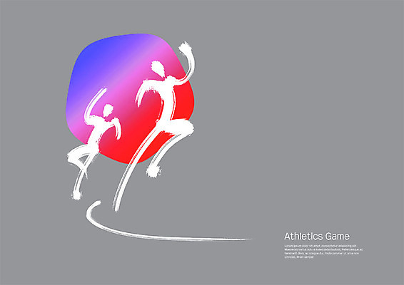 PSD 스포츠 일러스트 캘리그라피 붓터치 사람모양 사람없음 운동 육상스포츠 번짐 육상선수 그라데이션 국내일러스트 모양 운동선수 건강 파일형식 효과