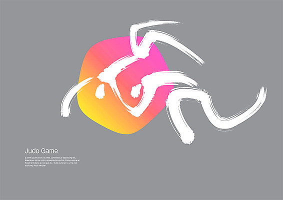 PSD 스포츠 일러스트 캘리그라피 붓터치 사람모양 사람없음 운동 번짐 유도 그라데이션 국내일러스트 모양 건강 격투기 파일형식 효과