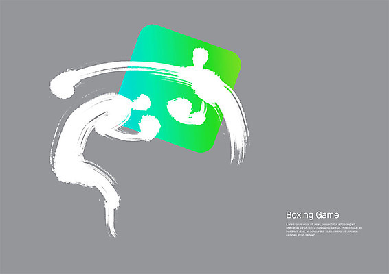 PSD 스포츠 일러스트 캘리그라피 붓터치 사람모양 사람없음 운동 권투 번짐 그라데이션 국내일러스트 모양 건강 격투기 파일형식 효과
