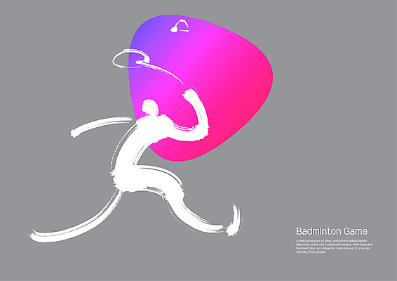 PSD 스포츠 일러스트 캘리그라피 붓터치 사람모양 사람없음 운동 번짐 배드민턴 그라데이션 국내일러스트 모양 건강 구기 파일형식 효과