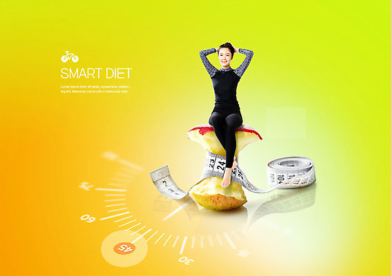 전신 PSD 편집이미지 여자 다이어트 수치 줄자 한명 사람 앉기 20대 성인 앞모습 운동 손들기 자전거 한국인 사과 머리위 의료성형뷰티 성인여자한명만 이미지편집 1 뷰포인트 과일 모션 그래프 자 건강 동양인 청년 바이크 여자한명만 성인여자만 파일형식