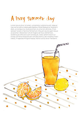 PSD 음료 오렌지 일러스트 잔 빨대 사람없음 여름 식탁보 오렌지주스 시원함 국내일러스트 식기 계절 과일 과일주스 파일형식