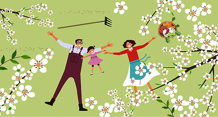 전신 여자 남자 어린이 채소 일러스트 가족 꽃나무 미소 사람 초원 성인 세명 눕기 바구니 앞치마 수확 시골 즐거움 귀농 팔베개 전원생활 곡괭이 국내일러스트 AI파일 나무 꽃 감정 농업 관계 모션 표정 생활 파일형식 벡터