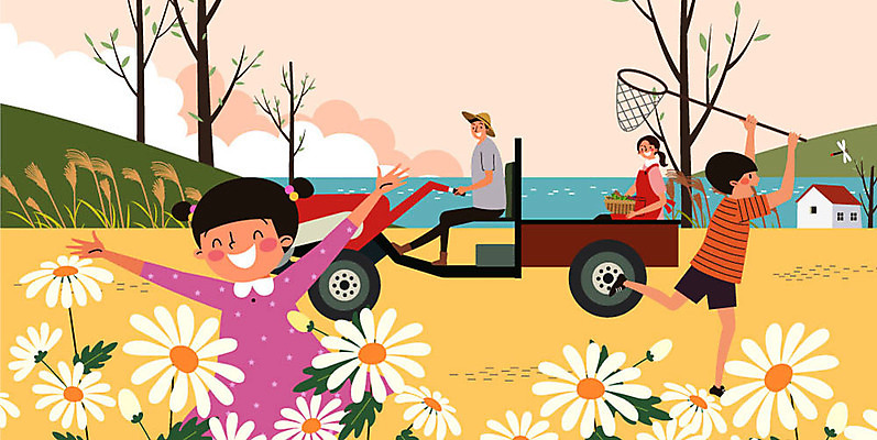 전신 여자 남자 어린이 일러스트 가족 주택 사람 여러명 상반신 성인 달리기 들꽃 잠자리 승차 농기구 즐거움 귀농 전원생활 채집망 경운기 국내일러스트 AI파일 꽃 감정 다수 곤충 농업 관계 모션 건물 생활 농기계 파일형식 벡터