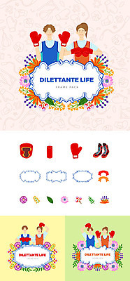 여자 남자 꽃 운동화 일러스트 나뭇잎 프레임 미소 사람 여러명 상반신 성인 취미 세트 손들기 권투 권투글러브 심볼 권투용품 권투헬멧 웹엘리먼트 국내일러스트 AI파일 식물 스포츠용품 다수 신발 잎 모션 표정 격투기 글러브 헬멧 엘리먼트 파일형식 벡터