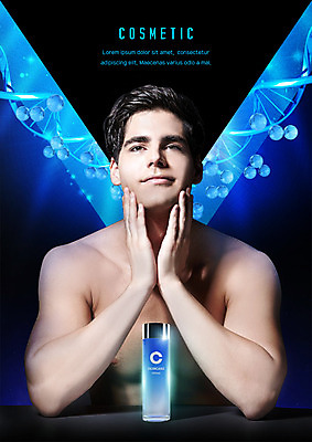 PSD 서양인 편집이미지 응시 남자 탈의 한명 미소 사람 상반신 20대 성인 앞모습 빛 뷰티 화장품 만지기 스킨 로션 턱 뷰티라이프 성인남자한명만 그루밍족 이미지편집 외국인 1 라이프스타일 시선 뷰포인트 모션 표정 청년 남자한명만 성인남자만 파일형식