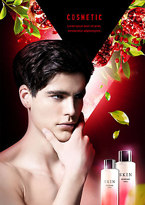 PSD 서양인 편집이미지 응시 남자 나뭇잎 한명 사람 상반신 20대 성인 옆모습 뷰티 턱괴기 화장품 스킨 로션 석류 뷰티라이프 성인남자한명만 그루밍족 이미지편집 외국인 1 라이프스타일 시선 뷰포인트 잎 과일 모션 청년 남자한명만 성인남자만 파일형식