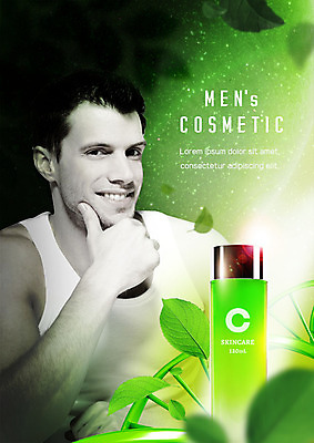 PSD 서양인 편집이미지 응시 남자 나뭇잎 한명 미소 사람 상반신 20대 성인 앞모습 빛 뷰티 턱괴기 화장품 스킨 로션 뷰티라이프 성인남자한명만 그루밍족 이미지편집 외국인 1 라이프스타일 시선 뷰포인트 잎 모션 표정 청년 남자한명만 성인남자만 파일형식