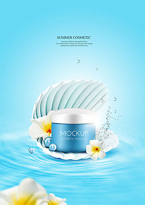 PSD 편집이미지 꽃 물결 조개 사람없음 물 뷰티 화장품 물방울 크림 물보라 진주 이미지편집 자연요소 식물 어패류 보석 파일형식