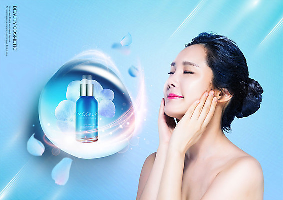 PSD 편집이미지 여자 꽃잎 얼굴 한명 미소 사람 상반신 20대 성인 화장 뷰티 눈감음 화장품 만지기 한국인 회오리 바르기 의료성형뷰티 성인여자한명만 이미지편집 1 꽃 모션 표정 동양인 청년 신체부위 여자한명만 성인여자만 파일형식