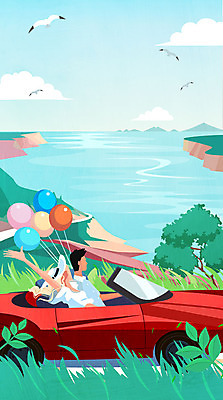 나무 여자 남자 바다 여러마리 일러스트 자동차 자연 갈매기 사람 상반신 성인 두명 여름 손들기 여러개 절벽 드라이브 즐거움 오픈카 풍선 챙모자 얼굴없음 국내일러스트 AI파일 식물 모자_잡화 계절 감정 육상교통 다수 모션 승용차 조류 운전 생태계 파일형식 벡터