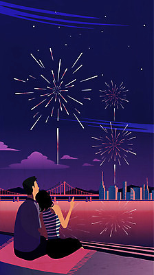 커플 응시 여자 남자 별 야경 일러스트 불꽃놀이 사람 앉기 빌딩 상반신 성인 두명 여름 기댐 도시 돗자리 한강 여름밤 가교 국내일러스트 AI파일 자연요소 건축물 시선 계절 관계 모션 놀이 서울 건물 야간 랜드마크 파일형식 벡터 풍경_경치