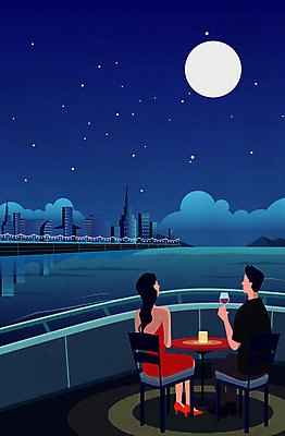 전신 커플 여자 남자 별 야경 와인잔 데이트 일러스트 촛불 사람 앉기 빌딩 성인 두명 여름 강 달 도시 도심 유람선 야외테이블 여름밤 얼굴없음 국내일러스트 AI파일 자연요소 계절 배_교통 술잔 초 관계 모션 탁자 건물 야간 파일형식 벡터 풍경_경치