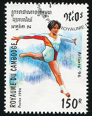 포토 JPG 해외이미지 전신 여자 올림픽 한명 성인 파란색 점프 체조선수 체조 기념물 우표 성인여자한명만 해외202004 해외포토 1 스포츠 컬러 모션 운동선수 사람 운동 여자한명만 성인여자만 파일형식 이미지허브