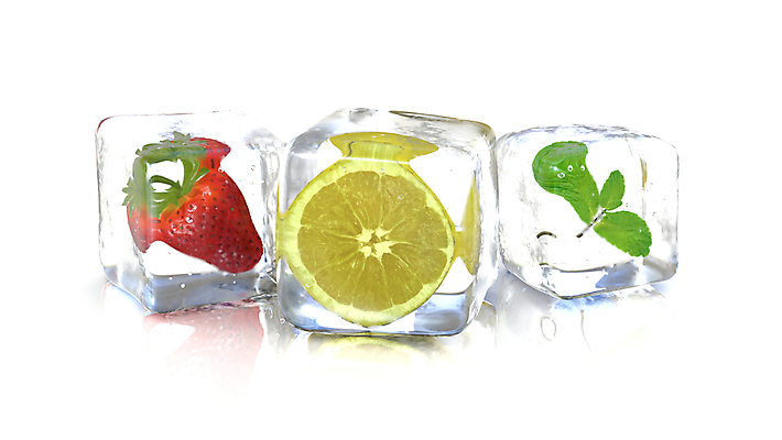 포토 JPG 해외이미지 오렌지 과일 딸기 사람없음 냉동 얼음 달콤 시원함 레몬 민트 큐브 해외202004 해외포토 자연요소 맛 허브 파일형식 이미지허브