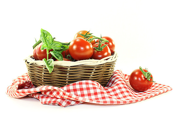 포토 JPG 해외이미지 음식 토마토 채소 방울토마토 건강 요리 사람없음 장식 빨간색 초록색 바구니 정원 샐러드 수확 원형 고명 달콤 맛 바질 해외202004 해외포토 도형 컬러 컨셉 농업 파일형식 이미지허브