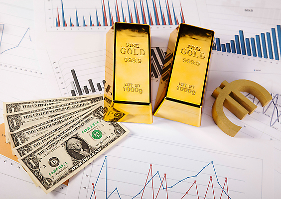 포토 JPG 해외이미지 지폐 그래프 실내 사람없음 금융 달러 유로 황금 보고서 외화 금괴 1달러 해외202004 해외포토 돈 내부 경제 파일형식 이미지허브