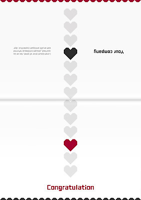 템플릿 카드템플릿 사람없음 하트 감사카드 초대장 축하카드 이미지템플릿 AI파일 카드프레임 모양 카드_감사 프레임 파일형식 벡터