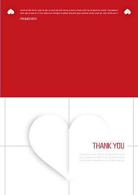 템플릿 선 카드템플릿 사람없음 빨간색 하트 감사카드 감사 초대장 이미지템플릿 AI파일 카드프레임 모양 감정 컬러 카드_감사 프레임 파일형식 벡터