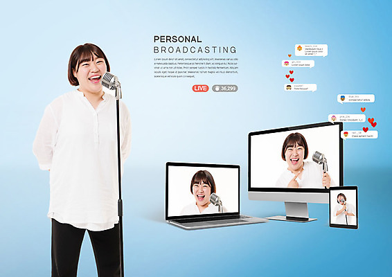 PSD 편집이미지 여자 노래 스마트라이프 한명 미소 사람 상반신 20대 성인 노트북 스마트기기 태블릿 모니터 한국인 하트 스마트 마이크 즐거움 방송 라이브 채팅 성인여자한명만 인터넷방송 크리에이터 이미지편집 모양 직업 1 라이프스타일 감정 음악 음향기기 컨셉 표정 동양인 청년 전자제품 컴퓨터 여자한명만 성인여자만 파일형식 1인미디어
