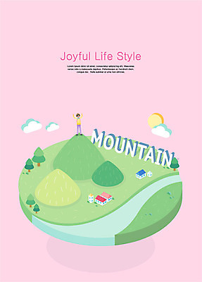 전신 나무 구름 라이프스타일 남자 일러스트 산 주택 한명 사람 초원 성인 강 태양 등산 정상 즐거움 국내일러스트 AI파일 자연요소 식물 1 감정 건물 생활 트래킹 파일형식 벡터