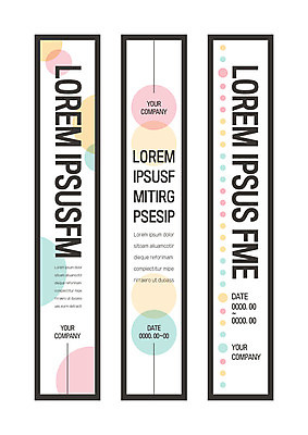 템플릿 배너템플릿 세로배너 사각프레임 사람없음 물방울무늬 여러개 현수막 원형 겹침 배너세트 AI파일 도형 배너 다수 무늬 프레임 세로 세트 사각형 파일형식 벡터