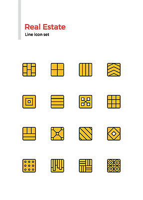 아이콘 건축 패턴 부동산 사람없음 세로 세트 사각형 물방울무늬 타일 라인아이콘 레이아웃 마름모 사선무늬 2D아이콘 AI파일 도형 무늬 재산 파일형식 벡터