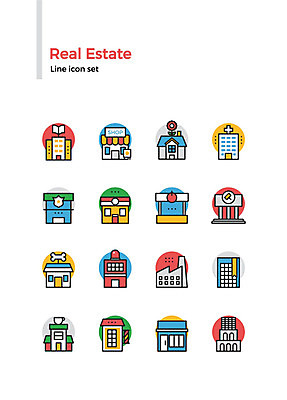 아이콘 건축 공장 부동산 주택 병원 빌딩 사람없음 세트 상점 카페 도서관 라인아이콘 주유소 법원 동물병원 이발소 소방서 파출소 2D아이콘 AI파일 교육 공업 의학 건물 재산 뷰티샵 소방 경찰서 파일형식 벡터