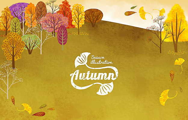 PSD 계절 백그라운드 단풍 일러스트 단풍나무 날리기 사람없음 라벨 가을 언덕 은행잎 가을배경 국내일러스트 나무 잎 모션 프레임 파일형식 가을_계절