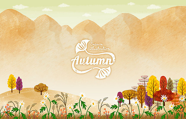 PSD 계절 백그라운드 일러스트 단풍나무 산 갈대 초원 사람없음 라벨 들꽃 가을 코스모스 은행잎 갈대밭 가을배경 국내일러스트 나무 식물 꽃 단풍 잎 프레임 파일형식 가을_계절 갈대_식물