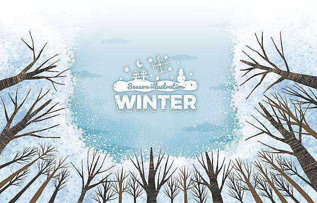 PSD 나무 구름 계절 백그라운드 겨울 일러스트 눈사람 하늘 눈꽃 사람없음 라벨 눈 눈송이 초승달 눈덮임 겨울배경 국내일러스트 자연요소 식물 컨셉 날씨 프레임 눈_날씨 달 파일형식