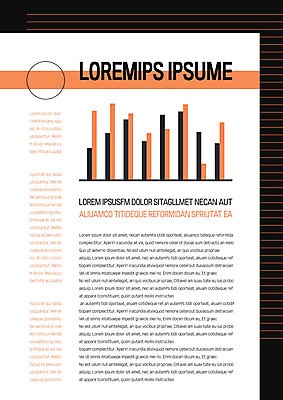 템플릿 내지 사람없음 검은색 주황색 줄무늬 원형 프레젠테이션 막대그래프 문서템플릿 서식 문서 제안서 이미지템플릿 AI파일 도형 컬러 무늬 그래프 파일형식 벡터