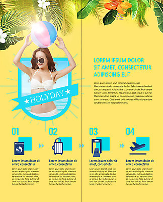 PSD 템플릿 표지디자인 북디자인 출판디자인 여자 내지 리플렛 2단접지 북커버 비행기 한명 미소 들기 사람 팜플렛 상반신 20대 성인 여름휴가 바캉스 비키니 손들기 캐리어 한국인 비치볼 여권 열대잎 성인여자한명만 검색대 이미지템플릿 1 수영복 잎 공 항공교통 모션 휴가 대중교통 바캉스용품 표정 동양인 청년 여행가방 공항 여자한명만 성인여자만 파일형식 여름_계절