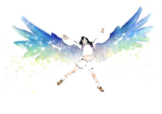 전신 PSD 여자 일러스트 캘리그라피 반바지 팔벌리기 붓터치 한명 미소 사람 성인 점프 즐거움 번짐 천사날개 성인여자한명만 국내일러스트 1 감정 날개 바지 모션 천사 표정 여자한명만 성인여자만 파일형식 효과