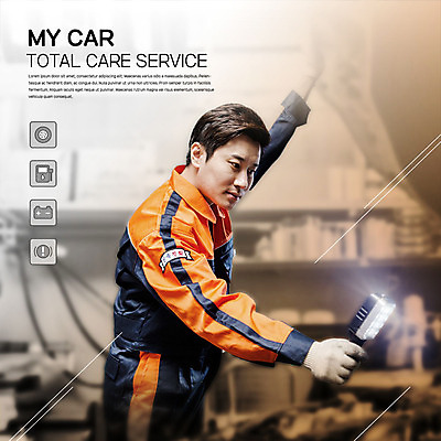 PSD 편집이미지 응시 남자 자동차 작업복 한명 사람 상반신 성인 30대 한국인 랜턴 수리 느낌표 타이어 주유소 차량점검 카센터 성인남자한명만 이미지편집 1 기호 시선 옷 육상교통 조명 동양인 장년 센터 점검 남자한명만 성인남자만 파일형식