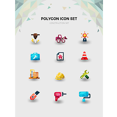 아이콘 건축 주택 빌딩 사람없음 건물 세트 공구 중장비 안전모 공구함 문서 페인트롤러 경고등 안전삼각대 전동드릴 폴리곤 2D아이콘 AI파일 건축물 도구 산업장비 헬멧 안전장비 드릴 파일형식 벡터