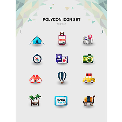 아이콘 여행 지도 자동차 호텔 텐트 사람없음 세트 야자수 카메라 캐리어 카트 망원경 열기구 나침반 택시 여권 위치 해먹 폴리곤 2D아이콘 AI파일 나무 육상교통 항공교통 승용차 숙소 캠핑도구 전자제품 여행가방 침대 파일형식 벡터