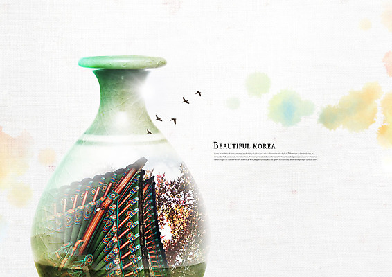 PSD 나무 편집이미지 한국전통 여러마리 조류 기와 사람없음 전통문양 도자기 번짐 처마 고려청자 이미지편집 식물 동물 전통 문양 다수 한국 청자 파일형식 효과