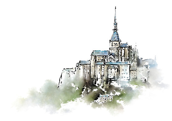 PSD 고건축 일러스트 캘리그라피 해외건축 붓터치 사람없음 관광지 성 숲 번짐 랜드마크 국내일러스트 해외 건축물 건축 여행 파일형식 효과