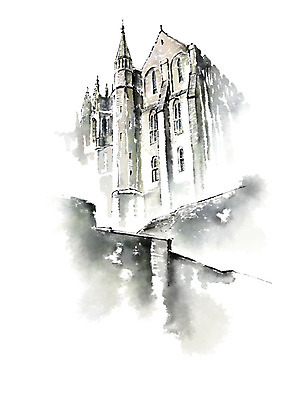 PSD 고건축 일러스트 캘리그라피 해외건축 붓터치 사람없음 관광지 담장 계단 성 번짐 랜드마크 국내일러스트 해외 건축물 건축 여행 파일형식 효과