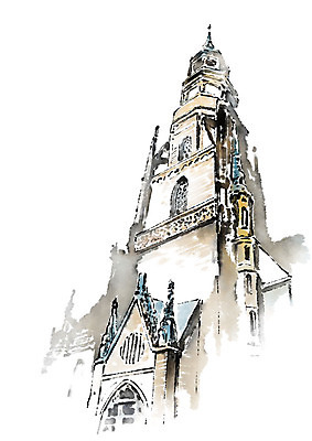 PSD 건축물 고건축 일러스트 캘리그라피 해외건축 붓터치 사람없음 관광지 성당 번짐 랜드마크 국내일러스트 해외 건축 여행 종교건축 파일형식 효과