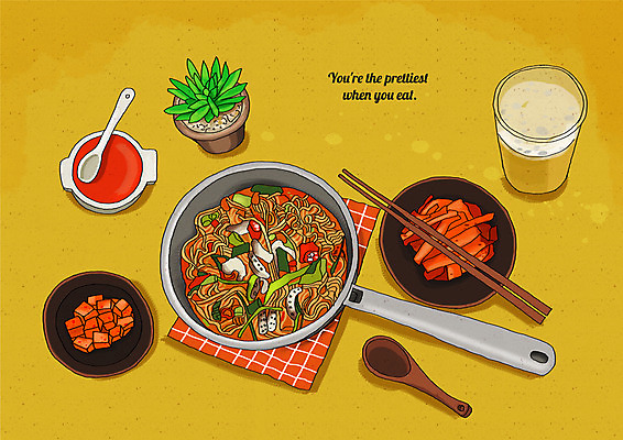 PSD 화분 일러스트 맥주 사람없음 숟가락 식탁보 라면 면류 양념 냄비 분식 깍두기 다육식물 플레이팅 국내일러스트 식물 음식 김치 주류 수저 솥 상차림 파일형식