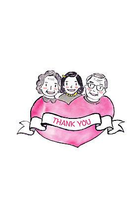 PSD 여자 할아버지 노년 남자 할머니 어린이 일러스트 가족 손녀 수채화 미소 사람 상반신 세명 하트 감사 조부모 국내일러스트 모양 감정 관계 표정 성인 손주 파일형식