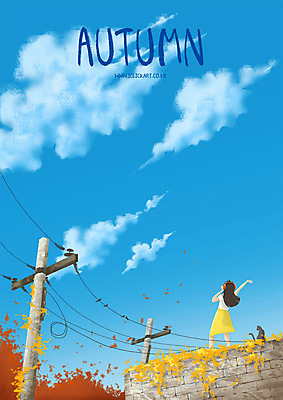 전신 PSD 구름 한마리 여자 단풍 일러스트 하늘 돌담 한명 사람 성인 손들기 가을풍경 헤드셋 고양이 전선 가을 옥상 전봇대 흩날리기 국내일러스트 자연요소 1 계절 공공시설 음향기기 잎 포유류 모션 풍경 담장 반려동물 헤드폰 돌_바위 파일형식 가을_계절